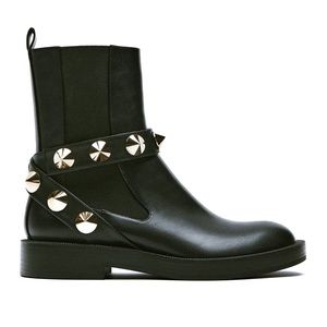 Zara Studded Strap Ankle Boots